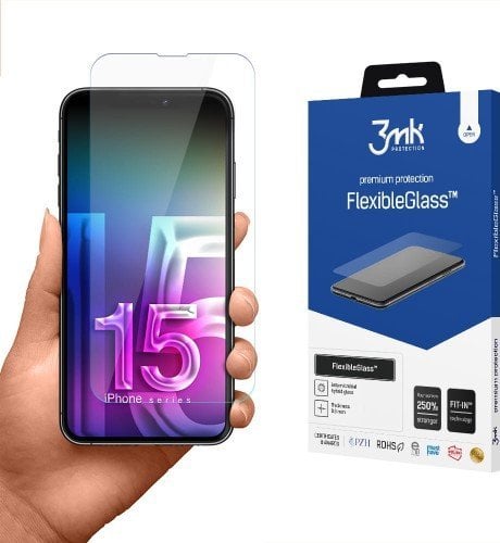 3MK 3MK FlexibleGlass iPhone 15 Pro 6.1` Hybrid Glass