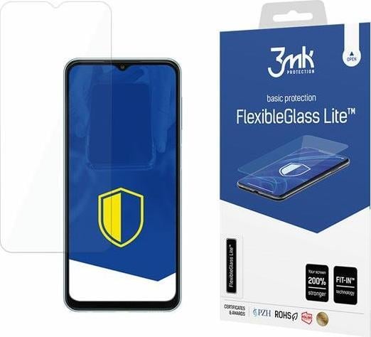 Folie ecran 3MK FlexibleGlass Lite, pentru Samsung Galaxy A23, Structura hibrida, 6H, 0.16 mm, Transparent