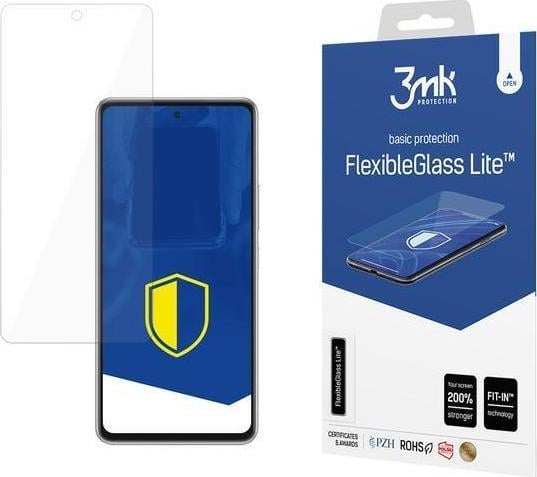 Folie ecran 3MK FlexibleGlass Lite, pentru Samsung Galaxy A53 5G, Structura hibrida, 6H, 0.16 mm, Transparent