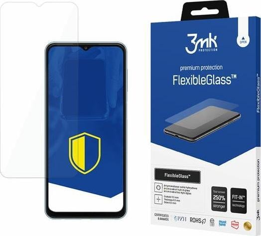 Folie ecran 3MK FlexibleGlass, pentru Samsung Galaxy A23, Structura hibrida, 7H, 0.3 mm, Transparent