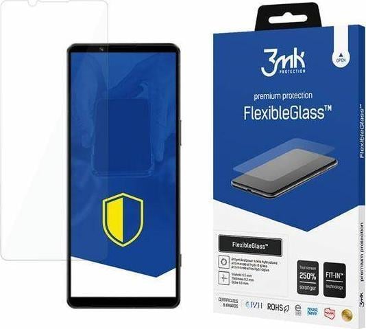 Folie ecran 3MK FlexibleGlass, pentru Sony Xperia 1 IV, Structura hibrida, 7H, 0.3 mm, Transparent