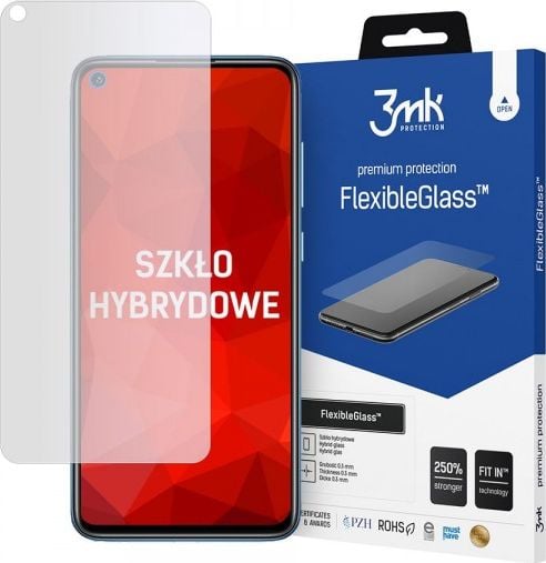 Folii protectie telefoane - Folie Protectie Sticla Flexibila 3MK pentru Xiaomi Redmi Note 9, Structura Incasabila, 7H, 0.2 mm, Transparenta