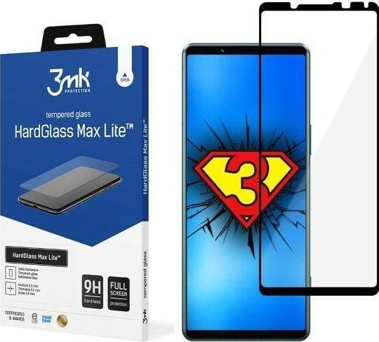 3MK 3MK HardGlass Max Lite Sony Xperia 5 IV negru/negru Fulscreen Glass Lite