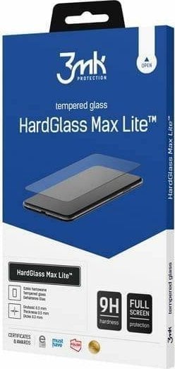 3MK 3MK HardGlass Max Lite Xiaomi Redmi 12C negru/negru Fullscreen Glass Lite