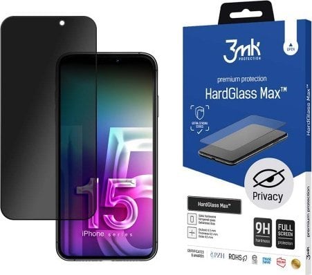 3MK 3mk HardGlass Max Privacy Black Apple iPhone 15 Plus