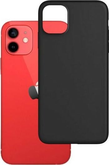 Husa de protectie 3MK Matt Case pentru iPhone 12/12 Pro, Policarbonat, Negru