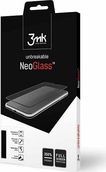 Folie protectie 3Mk, pentru iPhone XR, Sticla, NeoGlass, Transparent/Negru