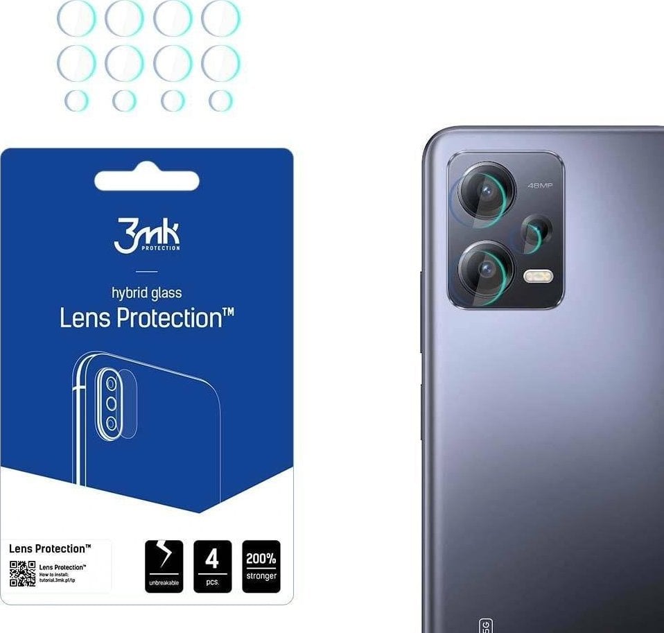 3MK Lens Protect Redmi Note 12 Pro/Pro+ Protectie lentile camerei 4buc