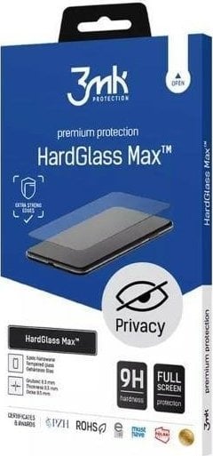 Sticlă temperată 3MK 3MK HardGlass Max Confidențialitate Apple iPhone 14 Plus/13 Pro Max negru