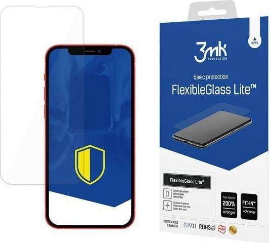 Folie de protectie 3MK FlexibleGlass Lite pentru iPhone 13 Pro Max, Hybrid glass, 9H, 0.16mm, Transparent