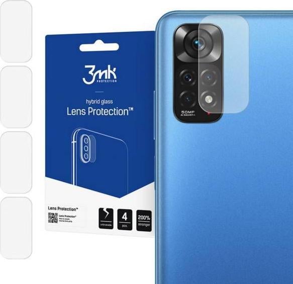 Set 4 folii protectie camera foto 3MK Flexible Glass compatibil cu Xiaomi Redmi Note 11