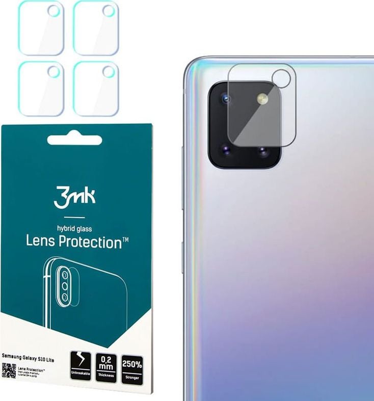 Folii protectie telefoane - Folie protectie camera foto 3MK Flexible Glass Samsung Galaxy Note 10 Lite 4-Pack
