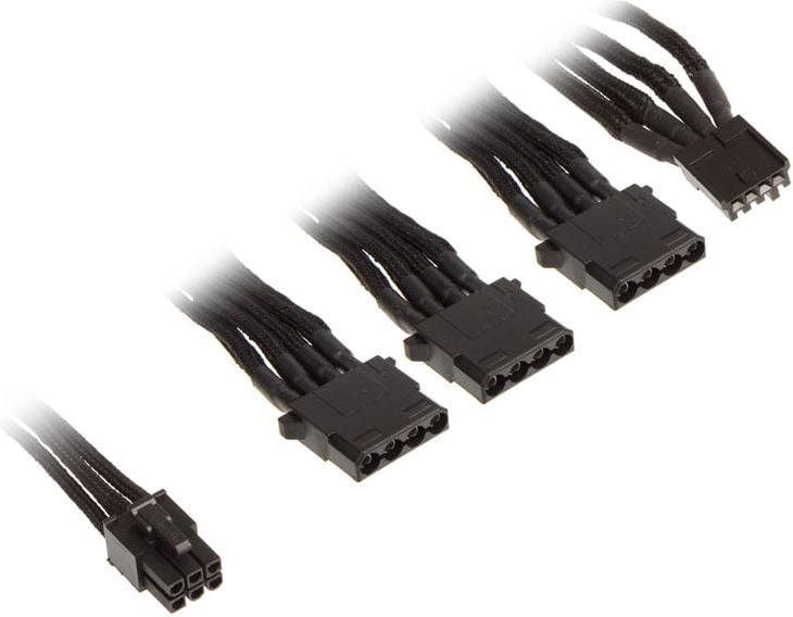 4 pini cablu Molex / Floppy surse de alimentare modulare, 550mm, negru (SST-PP06B-3PER10F)