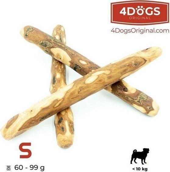 4DOGS 4Dogs Dințitor din lemn de măslin Mărimea S Câine de până la 10 kg