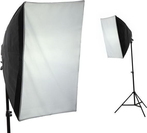 50x70cm softbox kit + trepied 220cm + 125W = 600W bulb