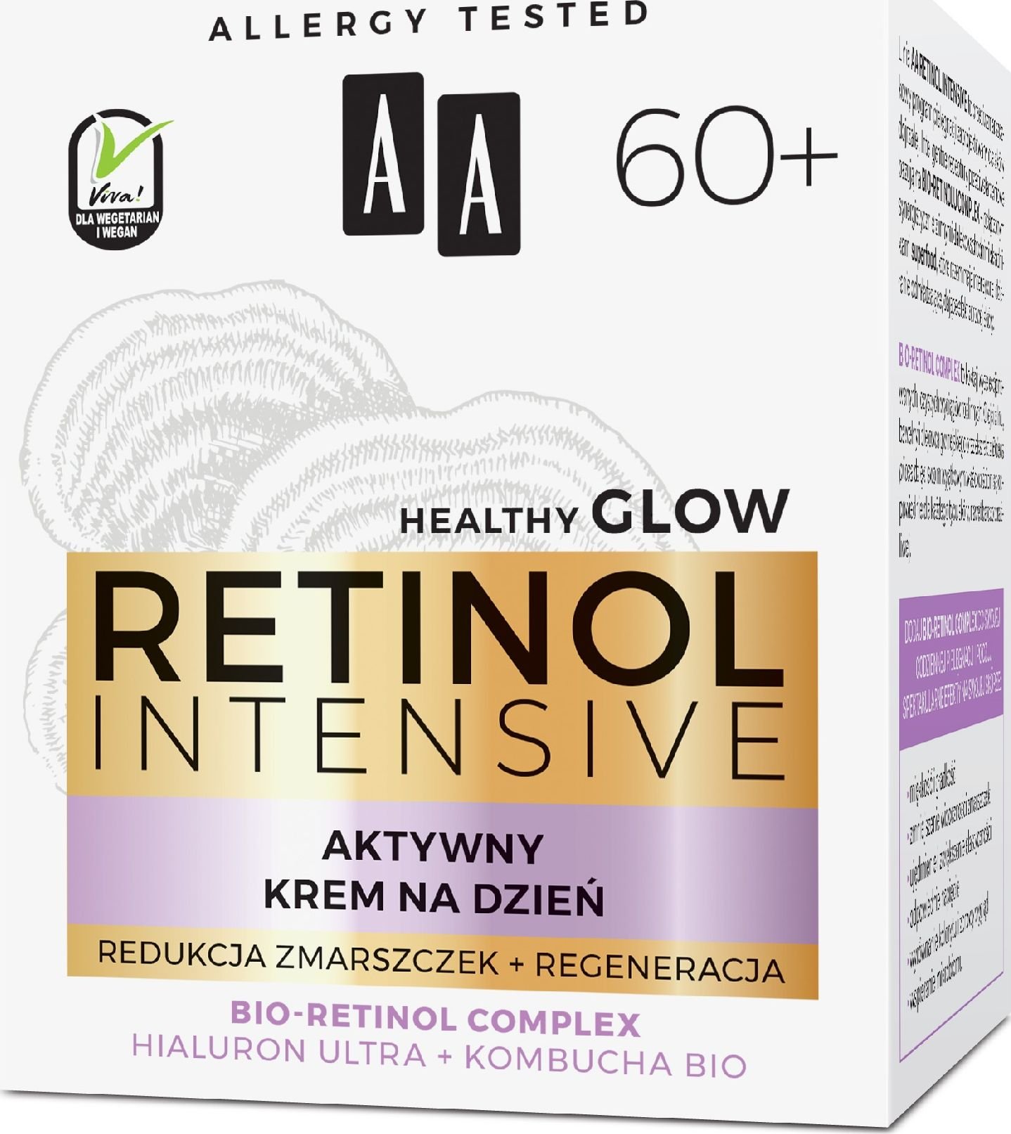 AA AA Retinol Intensive 60+ Active Day Cream - reducerea ridurilor + regenerare 50ml