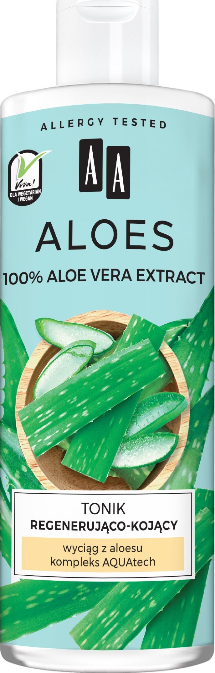 Lotiune tonica, AA, Aloe 100%, Efect regenerant, 400 ml