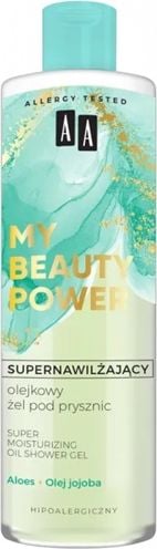 AA My Beauty Power SupernawilÅ¼ajÄ…cy Olejkowy Å»el pod prysznic Aloes & Olej Jojoba 400ml