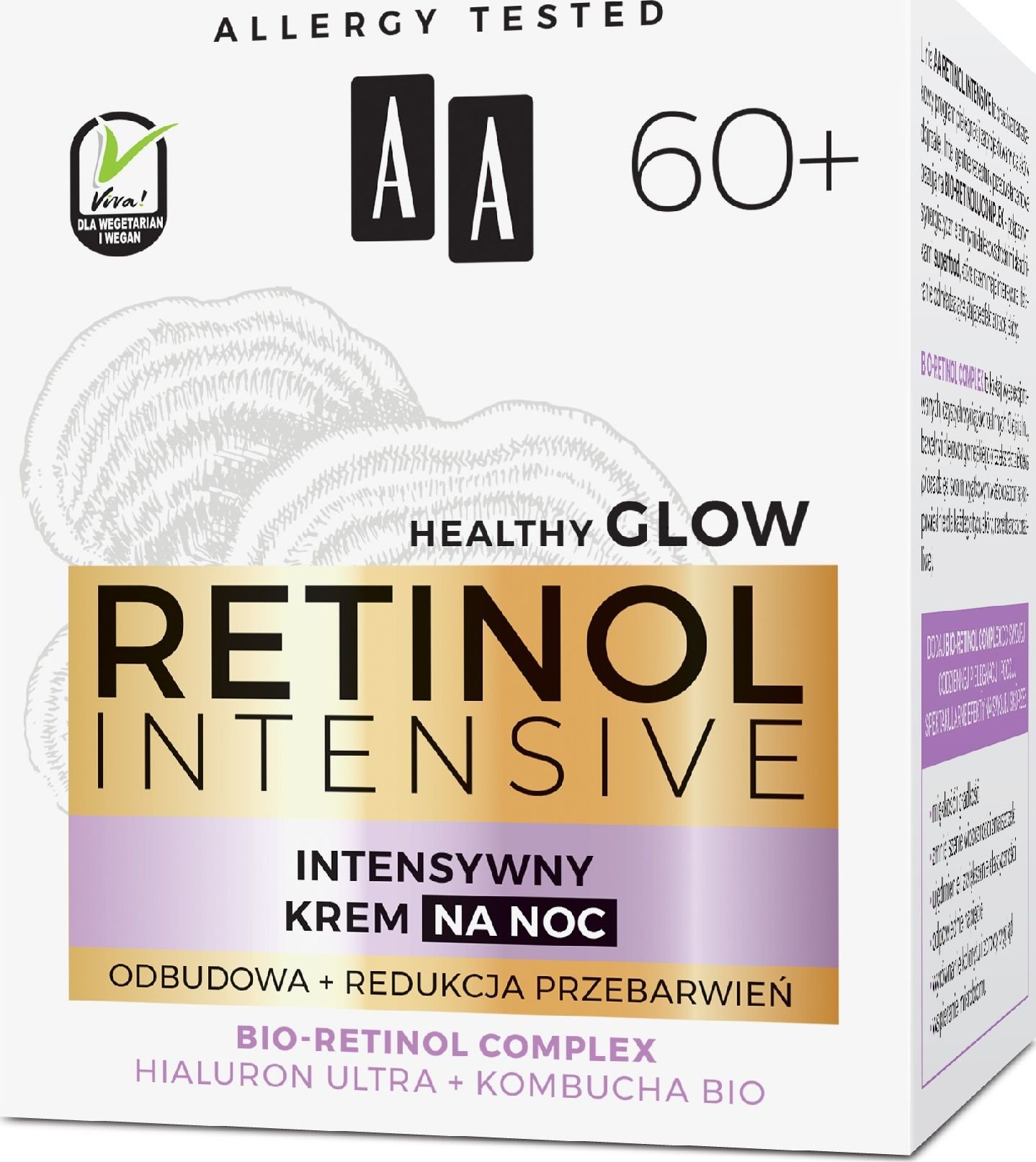 AA Retinol Intensive 60+ Intensywny Krem na noc - redukcja przebarwieÅ„ + odbudowa 50ml