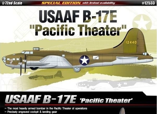 Modelul din plastic al Academiei pentru Boeing B-17E USAAF Pacific Theatre