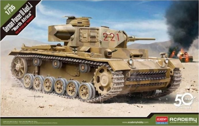 Academy Model plastikowy German Panzer III Ausf.J North Africa