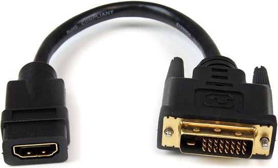 Accesoriu IT startech DVI HDMI, 0.2, negru (HDDVIFM8IN)