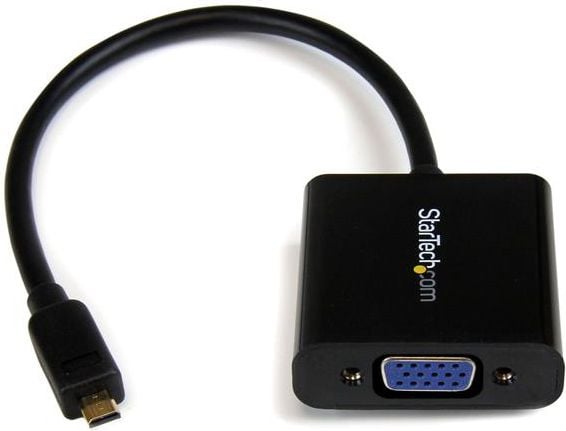 Accesoriu IT startech Micro HDMI D-Sub (VGA), 0.2, negru (MCHD2VGAE2)