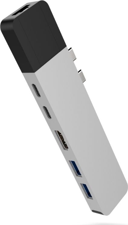 Accesoriu laptop hyperdrive USB Port Replicator C-NET 6in2 Silver-GN28N-SILVER