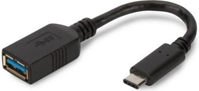 Accesoriu pentru imprimanta assmann Cablu USB Assmann USB A -> USB C negru 0.15m (AK-300315-001-S)