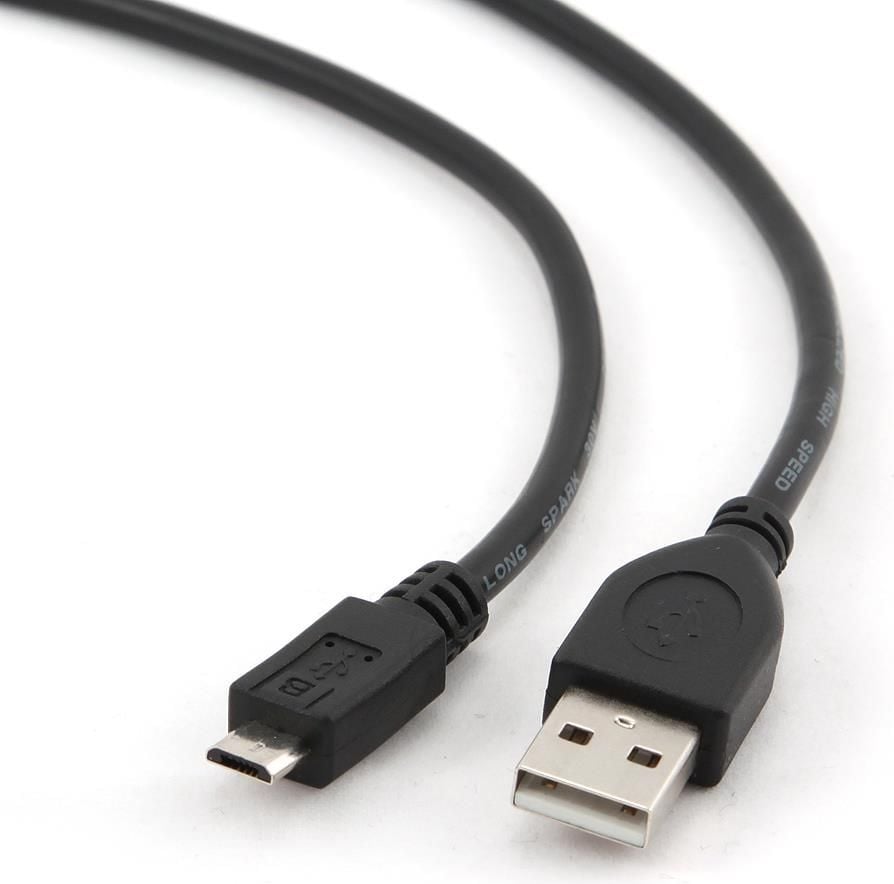 Accesoriu pentru imprimanta gembird Micro USB 2.0, 10cm, negru (CCP-mUSB2-AMBM-0,1M)