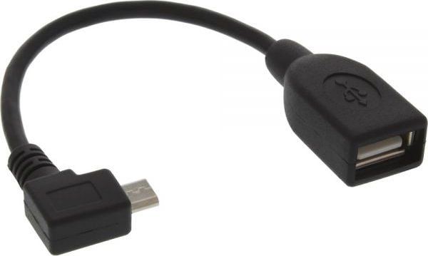 Accesoriu pentru imprimanta inline microUSB - USB-A (M/F) 0.1m negru (31606W)