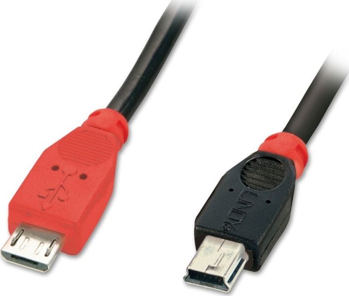 Accesoriu pentru imprimanta lindy 31719 Lindy USB OTG cablu, Micro B - Mini B - 2m