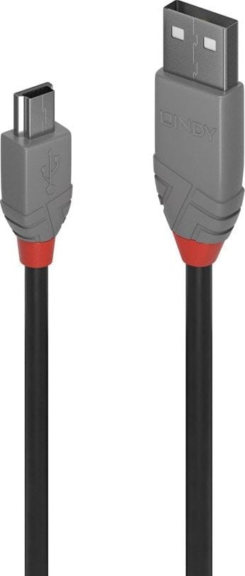 Accesoriu pentru imprimanta lindy Lindy 36720 Kabel USB 2.0 A - Mini-B Anthra Line - 0,2m