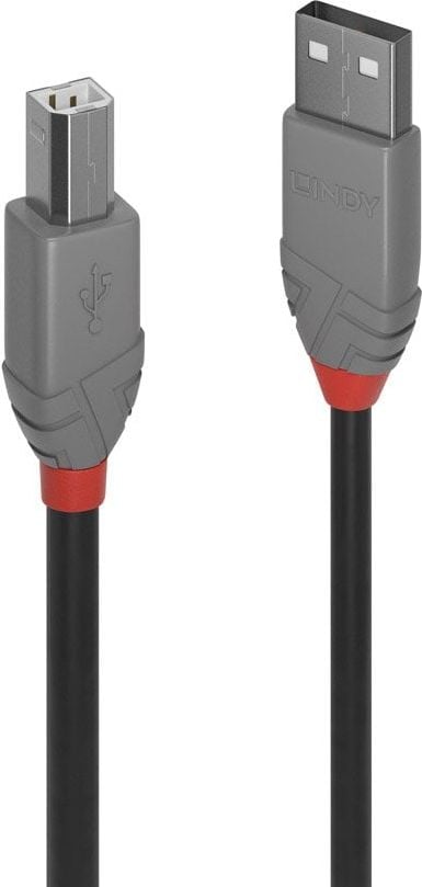 Accesoriu pentru imprimanta lindy USB A 2.0 - USB B 2m czarno-gri (36673)