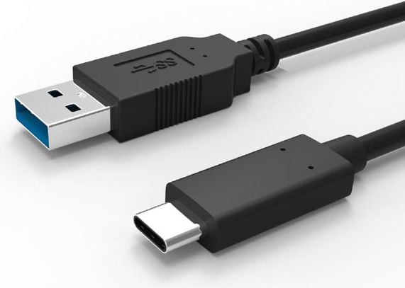Accesoriu pentru imprimanta logo USB A -> USB C negru, 1m
