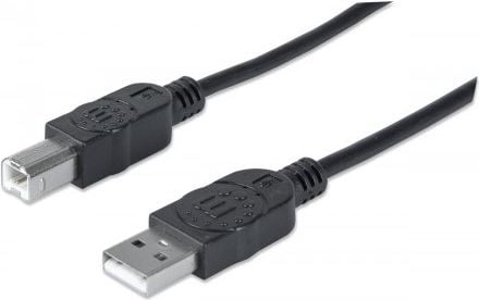 Accesoriu pentru imprimanta manhattan Cablu USB Manhattan USB 2.0 A - USB 2.0 B - 1 m negru (306218)