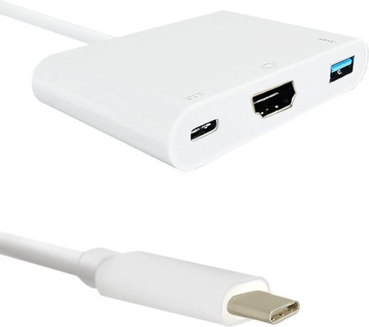 Accesoriu pentru imprimanta qoltec Cablu USB Qoltec 3.1 tip C - HDMI A USB A USB 3.1 tip C (50425)