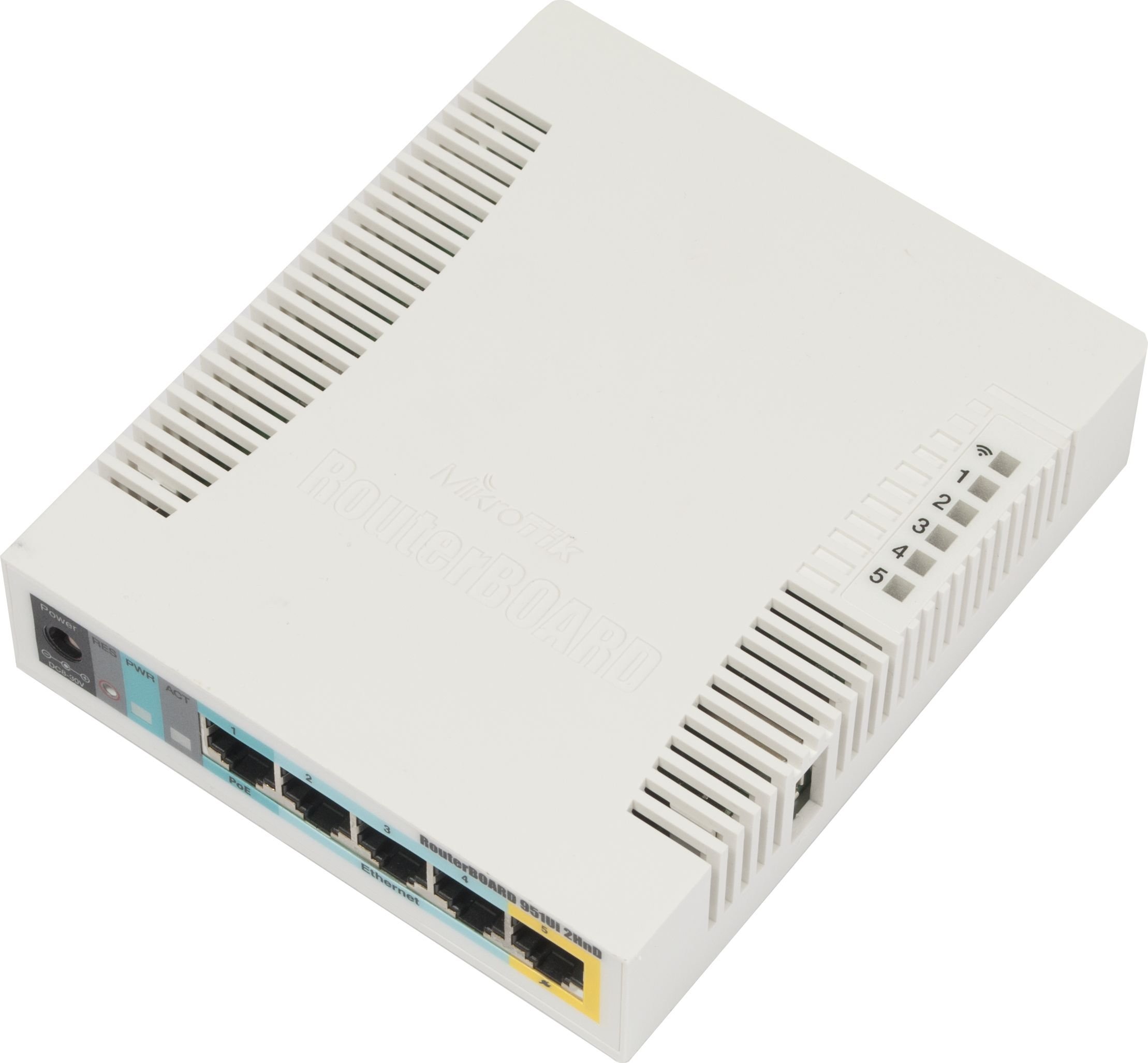 Acces Point-uri - Router - MikroTik RB951Ui-2HnD RouterOS L4 128MB RAM, 5xLAN, 1xUSB, 2.4GHz 802.11b/g/n