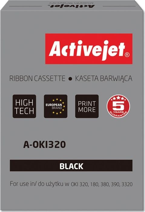 Riboane imprimante - Activejet Taśma do drukarki zastępująca OKI 09002303 czarna (A-OKI320)