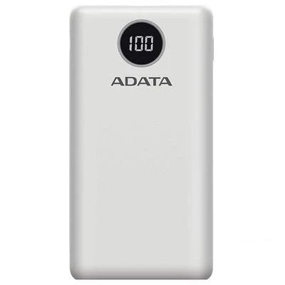 Acumulator extern ADATA P20000D, 2xUSB 3A SI USB-C, LED, 20000 mAh, alb