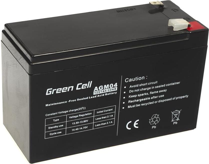 Acumulator stationar 12V 7Ah F2 AGM Green Cell AGM04 UPS