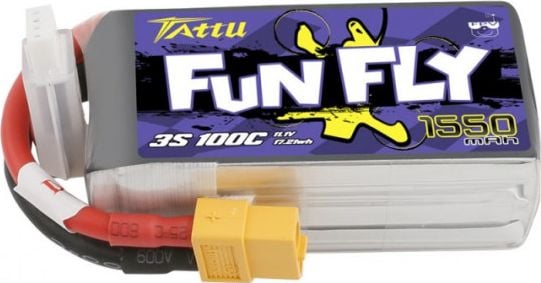 Acumulator Tattu Funfly 1550mAh 11,1V 100C 3S1P XT60