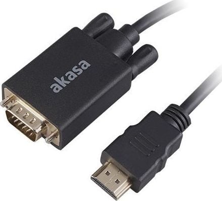 Adaptor AV Akasa HDMI - D-Sub (VGA) negru (AK-CBHD26-20BK)