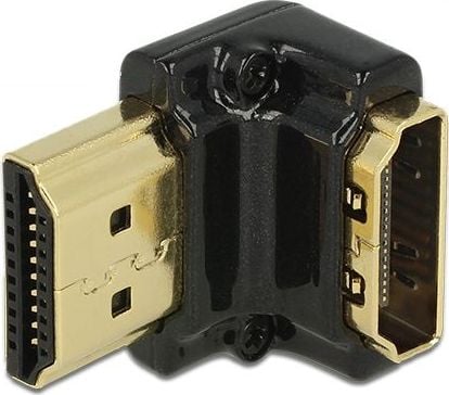 Adaptor HDMI-A T-M unghi 90 grade jos 4K carcasa metalica, Delock 65662