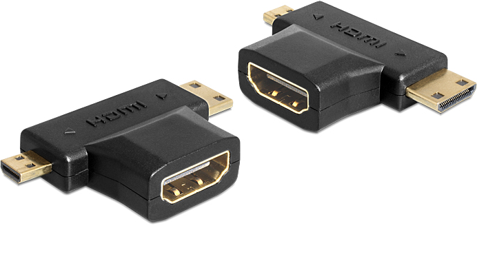 HDMI (A) la mufa HDMI (C) + HDMI (D) Negru (65446)
