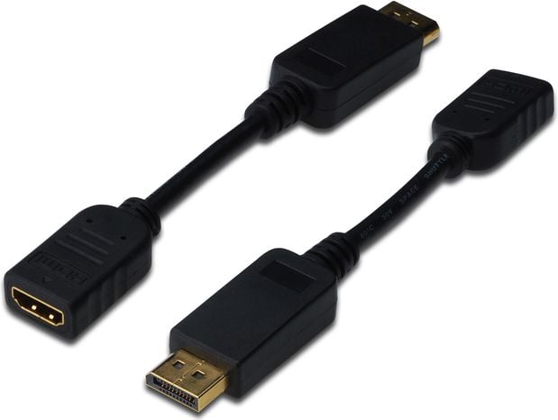 Cablul adaptor DisplayPort 1.1a / HDMI Un 0.15M negru (AK-340408-001-S)