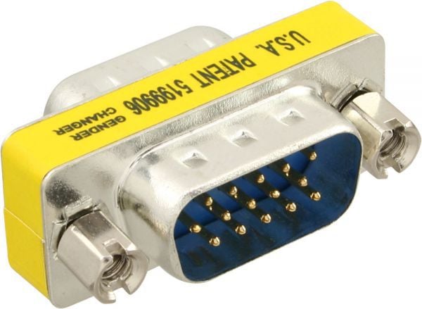 Adaptor AV InLine D-Sub (SVGA) - D-Sub (SVGA) galben (37714)