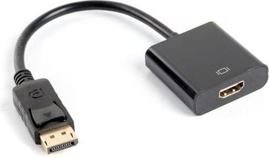 Cablu convertor cu adaptor, Lanberg 40872, DisplayPort (DP) tata la HDMI mama, uni-directional, rezolutie Full HD 1080p la 60Hz