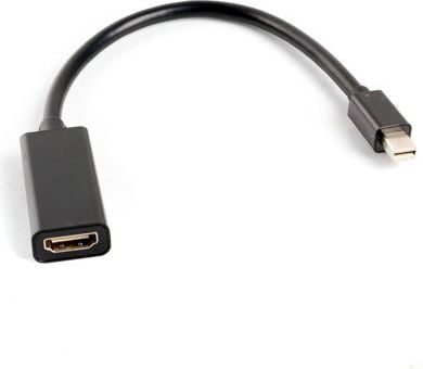 Adaptor Lanberg 40868, DisplayPort mini tata la HDMI mama, lungime 20 cm , rezolutie maxima pana la 1920 x 1200 (1080p) la 60 Hz, negru