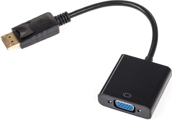 Adapter AV LechPol HDMI - D-Sub (VGA) + Jack 3.5mm czarny (KOM0843)
